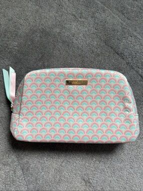 BVLGARI Perfumes Pink, Cream & Mint Scallop Cosmetic Bag